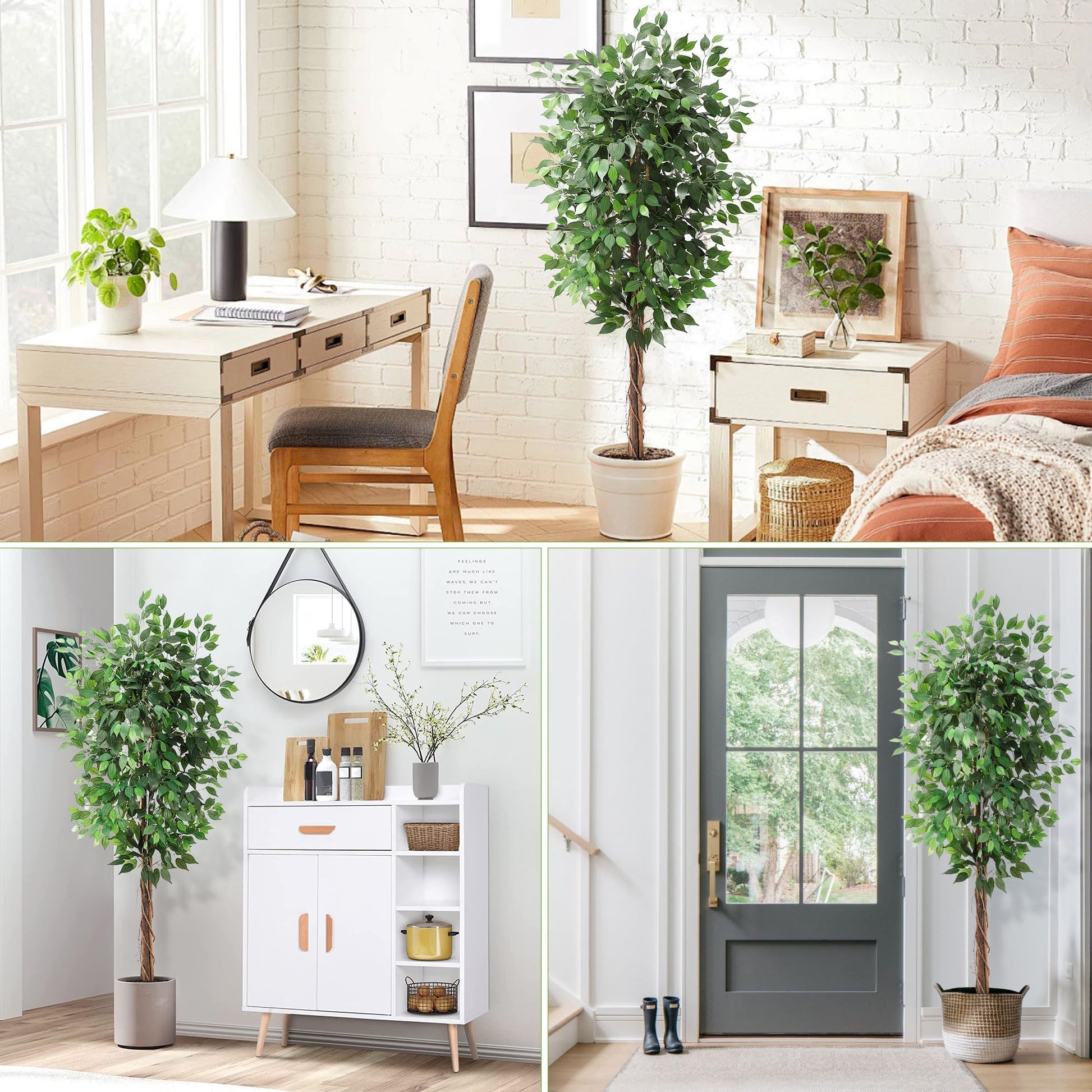 Garvee Árbol Artificial Ficus 121 cm